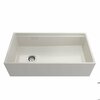 Bocchi Contempo Workstation Apron Front Fireclay 36 in. Single Bowl Kitchen Sink in Biscuit 1505-014-0120